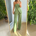 Elegant women's two piece set, tube top, strapless top, evening party
