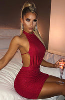 Women's mini dress elegant backless, sexy, night club, party, summer