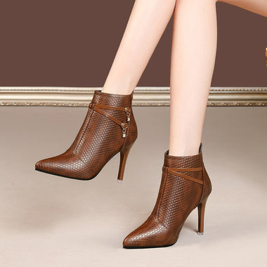 Women’s Boots Elegant High Heel Stylish Autumn Winter New Fashion