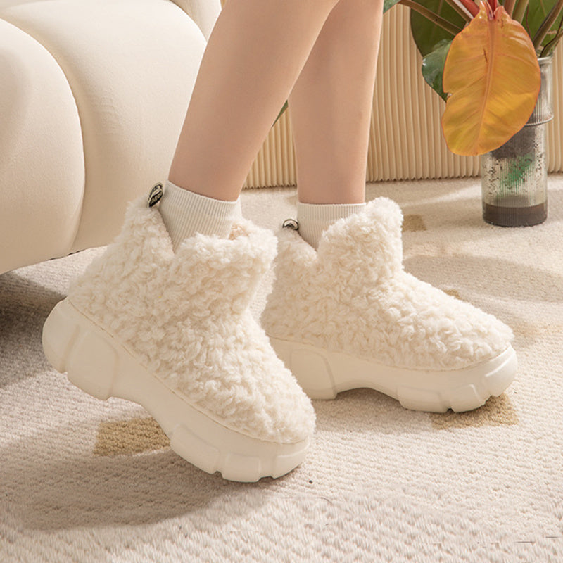 Women's boots cashmere snow with thick sole, thermal and warm lining