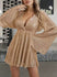 Women's Mini Dress evening in tulle sequined elegant V-neck