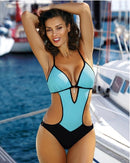 Women's swimwear one-piece elegant monokini adjustable shoulder