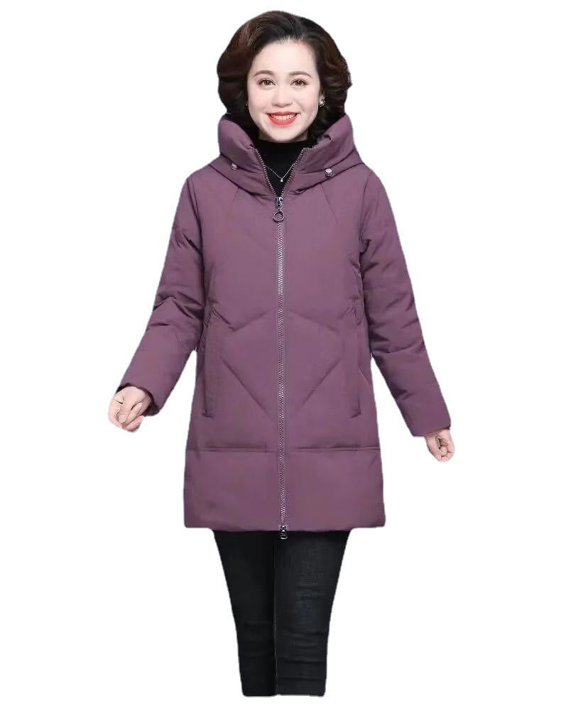 Women's coat  cotton hooded  zipper hot elegant