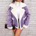 Women's jacket lapel plush lined suede in fleece elegant in faux fur