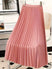 Women's skirt pleated elegant high waisted solid versatile