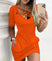 Women's mini dress matching pockets, casual, straight and printed