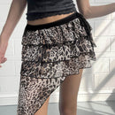 Women's skirt irregular sexy leopard print cross-border style-2