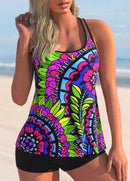 Women's swimsuit Tankini split elegant large size
