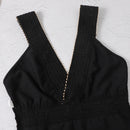 Women's swimwear one-piece elegant Black-5