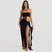Women's dress floral tube top elegant high skirt with split straps