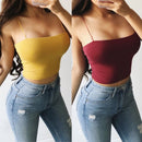 Camiseta de tirantes de mujer de fibra de algodón sin relleno, Sexy -3