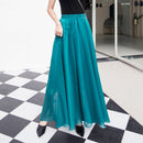 Women's long skirt elegant chiffon princess pleats