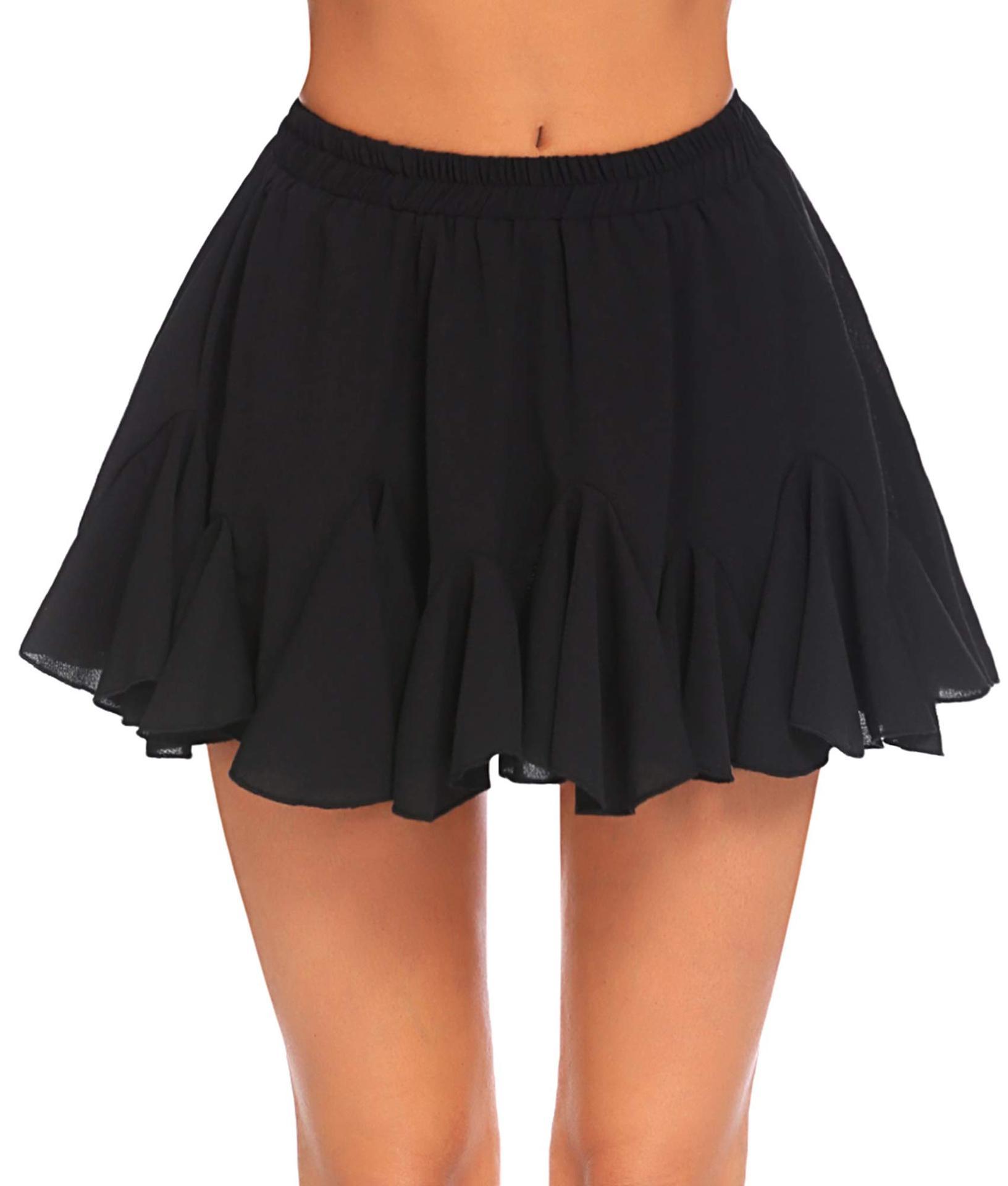 Women's skirt shorts ruffled elegant bohemian style floral print