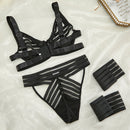 Women's lingerie set elegant lace-up sexy