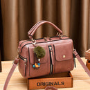 Women's leather pillow handbag elegant satchel tote bag