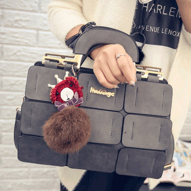 Buy grey Women's Mini Handbag leather chic elegant crossbody