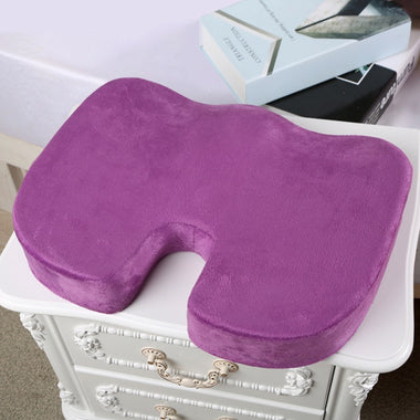 Memory foam lumbar and back support cushion