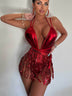 Women's swimsuit one-piece nightclub hot girl Tassel