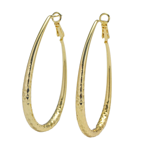 Women's Earrings egg attachment shiny spring gold copper hypoallergenic