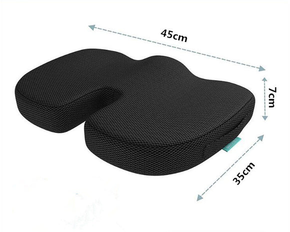 Memory foam lumbar and back support cushion