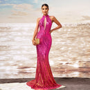 Women’s Mermaid Gowns Sequined Elegant Off Shoulder Evening Dress