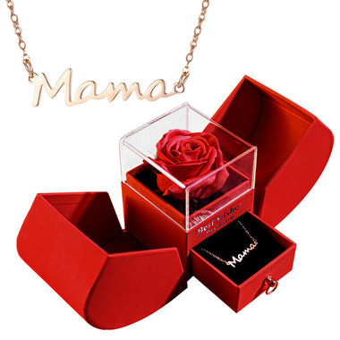 To My Love Preserved Red Rose Necklace Gift Love You Gift Set