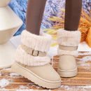 Women's Ankle Boots elegant Plus Size Snow Fleece Lined Warm Non-Slip-5