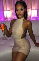 Women's mini dress elegant backless, sexy, night club, party, summer