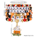 Women's bracelet in clay polymer with letters pumpkin