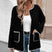 Women's cardigan jackets elegant buttoned open front with pockets