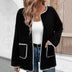 Women's cardigan jackets elegant buttoned open front with pockets