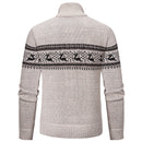 Men's Knitwear Sweater Elegant Plus Size Zipper Loose Fit Autumn Winter-5