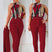 Women's Set Two Piece Pants Floral Top Halter High Waist 