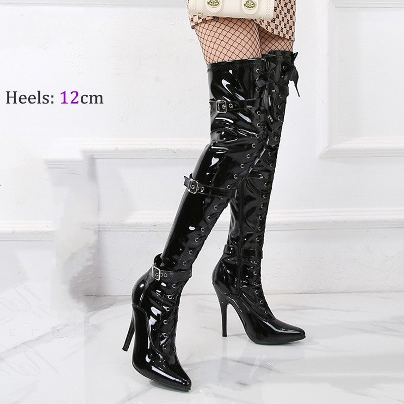 Women Boots Sexy Stiletto Pointed, Over The Knee High, waterproof