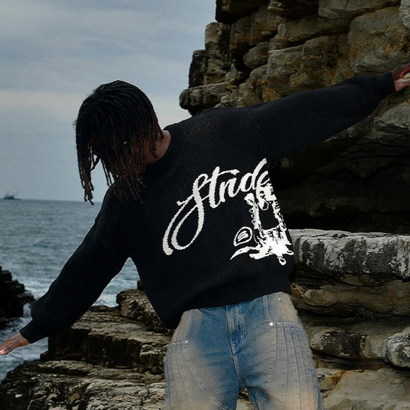 Men’s Sweater Pullover Elegant Knitted Gothic Casual Fashion Street