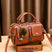 Women's leather pillow handbag elegant satchel tote bag
