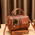 Women's leather pillow handbag elegant satchel tote bag