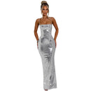 Women's Sexy Dress Sequins Elegant Backless Sleeveless Party Evening-7