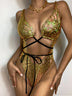 Women's Swimwear One Piece elegant with Straps and Lace-Ups
