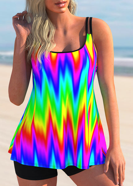Women's swimsuit Tankini split elegant large size