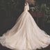Wedding dress Sparkling sweetheart sexy, ivory champagne pearls, gauze
