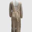 Maxi dress for women in tulle, sequined and sexy, elegant, shiny, party