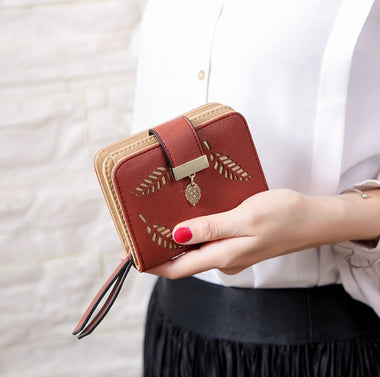Buy coffee Women's short wallet elegant  pack of cards