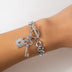 Women's Necklace thick with shiny lock and key pendant accessories