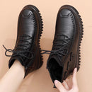 Women's boots leather snow comfortable raincoats elegant non-slip warm winter