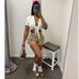 Women's shorts, high waist with pockets, solid color, street clothing