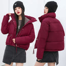 Women's short down jacket Puffer padded cotton thick stand-up collar