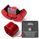 Luxury Red Apple Jewelry Box with Eternal Rose & Gift Necklace-10
