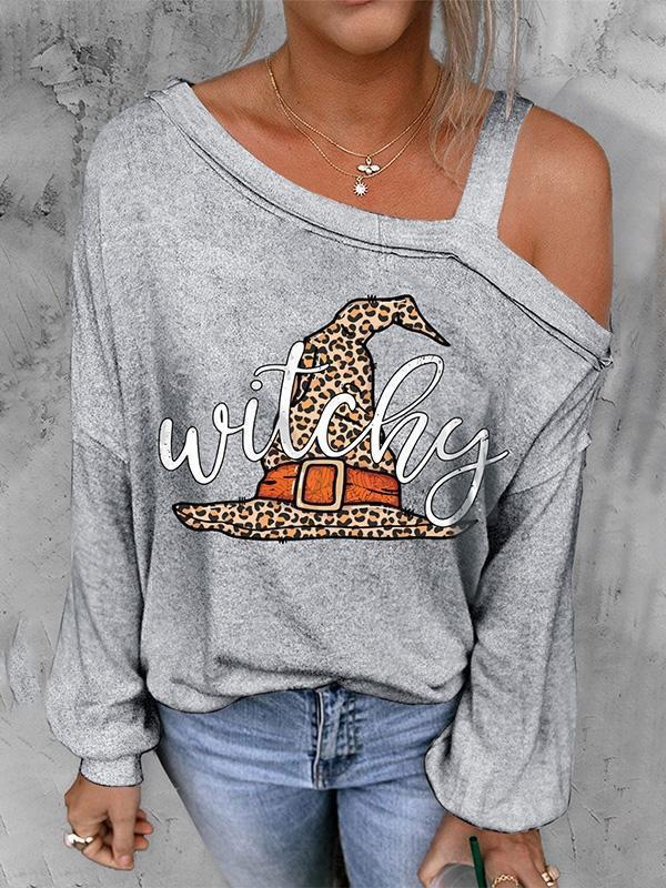 Women's sweater Christmas pumpkin print elegant