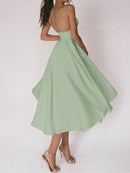 Elegant Sweetheart Neck Cocktail Dress Women Sexy Spaghetti Straps